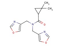2,2-dimethyl-N,N-bis(1,3-oxazol-4-ylmethyl)cyclopropanecarboxamide