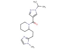 1-[(1-isopropyl-1H-pyrazol-4-yl)carbonyl]-2-[2-(1-methyl-1H-imidazol-2-yl)ethyl]piperidine