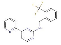 4-(2-pyridinyl)-N-[2-(trifluoromethyl)benzyl]-2-pyrimidinamine