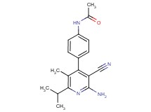 N-[4-(2-amino-3-cyano-6-isopropyl-5-methylpyridin-4-yl)phenyl]acetamide