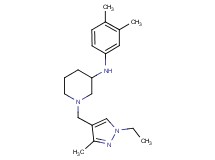 N-(3,4-dimethylphenyl)-1-[(1-ethyl-3-methyl-1H-pyrazol-4-yl)methyl]-3-piperidinamine