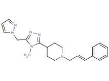 4-[4-methyl-5-(1H-pyrazol-1-ylmethyl)-4H-1,2,4-triazol-3-yl]-1-[(2E)-3-phenylprop-2-en-1-yl]piperidine