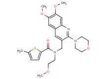 N-{[6,7-dimethoxy-2-(4-morpholinyl)-3-quinolinyl]methyl}-N-(2-methoxyethyl)-5-methyl-2-thiophenecarboxamide