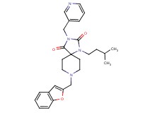 8-(1-benzofuran-2-ylmethyl)-1-(3-methylbutyl)-3-(3-pyridinylmethyl)-1,3,8-triazaspiro[4.5]decane-2,4-dione