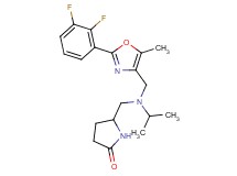 5-{[{[2-(2,3-difluorophenyl)-5-methyl-1,3-oxazol-4-yl]methyl}(isopropyl)amino]methyl}-2-pyrrolidinone
