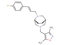 (1S*,5R*)-3-[(3,5-dimethyl-4-isoxazolyl)methyl]-6-[(2E)-3-(4-fluorophenyl)-2-propen-1-yl]-3,6-diazabicyclo[3.2.2]nonane