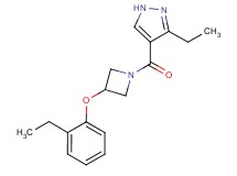 3-ethyl-4-{[3-(2-ethylphenoxy)azetidin-1-yl]carbonyl}-1H-pyrazole