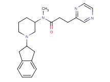N-[1-(2,3-dihydro-1H-inden-2-yl)-3-piperidinyl]-N-methyl-3-(2-pyrazinyl)propanamide