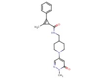 2-methyl-N-{[1-(1-methyl-6-oxo-1,6-dihydropyridazin-4-yl)piperidin-4-yl]methyl}-3-phenylcycloprop-2-ene-1-carboxamide