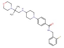 N-(2-fluorobenzyl)-4-(4-{[2-methyl-2-(4-morpholinyl)propyl]amino}-1-piperidinyl)benzamide