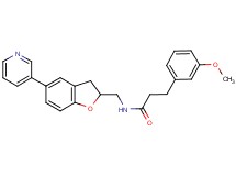 3-(3-methoxyphenyl)-N-{[5-(3-pyridinyl)-2,3-dihydro-1-benzofuran-2-yl]methyl}propanamide