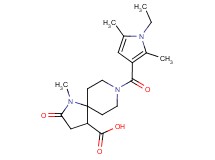 8-[(1-ethyl-2,5-dimethyl-1H-pyrrol-3-yl)carbonyl]-1-methyl-2-oxo-1,8-diazaspiro[4.5]decane-4-carboxylic acid