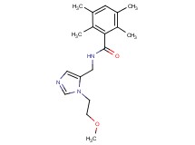 N-{[1-(2-methoxyethyl)-1H-imidazol-5-yl]methyl}-2,3,5,6-tetramethylbenzamide