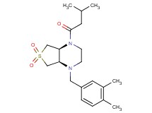 (4aS*,7aR*)-1-(3,4-dimethylbenzyl)-4-(3-methylbutanoyl)octahydrothieno[3,4-b]pyrazine 6,6-dioxide