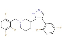 3-[4-(2,5-difluorophenyl)-1H-pyrazol-5-yl]-1-(2,3,6-trifluorobenzyl)piperidine
