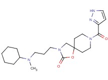 3-{3-[cyclohexyl(methyl)amino]propyl}-8-(1H-pyrazol-3-ylcarbonyl)-1-oxa-3,8-diazaspiro[4.5]decan-2-one