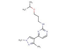 4-(1,3-dimethyl-1H-pyrazol-4-yl)-N-(3-isopropoxypropyl)pyrimidin-2-amine