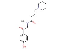 N-[2-(4-hydroxyphenyl)-2-oxoethyl]-N-methyl-4-(1-piperidinyl)butanamide