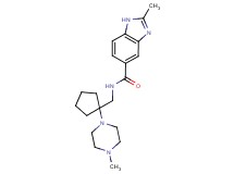 2-methyl-N-{[1-(4-methylpiperazin-1-yl)cyclopentyl]methyl}-1H-benzimidazole-5-carboxamide