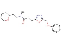 N-methyl-3-[5-(phenoxymethyl)-1,3,4-oxadiazol-2-yl]-N-[2-(tetrahydro-2H-pyran-2-yl)ethyl]propanamide