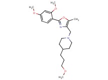 1-{[2-(2,4-dimethoxyphenyl)-5-methyl-1,3-oxazol-4-yl]methyl}-4-(3-methoxypropyl)piperidine