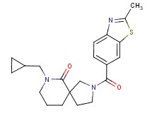 7-(cyclopropylmethyl)-2-[(2-methyl-1,3-benzothiazol-6-yl)carbonyl]-2,7-diazaspiro[4.5]decan-6-one