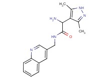 2-amino-2-(3,5-dimethyl-1H-pyrazol-4-yl)-N-(quinolin-3-ylmethyl)acetamide