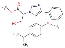 methyl 3-hydroxy-2-[5-(5-isopropyl-2-methoxyphenyl)-4-phenyl-1H-imidazol-1-yl]propanoate