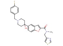 5-[1-(4-fluorobenzyl)-4-hydroxy-4-piperidinyl]-N-methyl-N-(1,3-thiazol-4-ylmethyl)-1-benzofuran-2-carboxamide