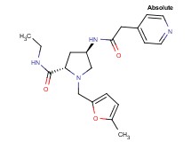 (4R)-N-ethyl-1-[(5-methyl-2-furyl)methyl]-4-[(pyridin-4-ylacetyl)amino]-L-prolinamide