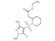 ethyl {1-[(5-chloro-1,3-dimethyl-1H-pyrazol-4-yl)sulfonyl]-2-piperidinyl}acetate