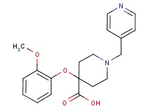 4-(2-methoxyphenoxy)-1-(pyridin-4-ylmethyl)piperidine-4-carboxylic acid