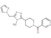3-({4-[4-methyl-5-(1H-pyrazol-1-ylmethyl)-4H-1,2,4-triazol-3-yl]piperidin-1-yl}carbonyl)pyridine