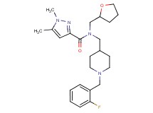 N-{[1-(2-fluorobenzyl)-4-piperidinyl]methyl}-1,5-dimethyl-N-(tetrahydro-2-furanylmethyl)-1H-pyrazole-3-carboxamide