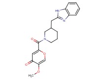 2-{[3-(1H-benzimidazol-2-ylmethyl)-1-piperidinyl]carbonyl}-5-methoxy-4H-pyran-4-one