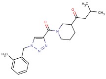 3-methyl-1-(1-{[1-(2-methylbenzyl)-1H-1,2,3-triazol-4-yl]carbonyl}-3-piperidinyl)-1-butanone