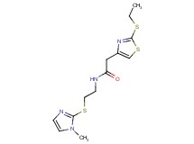 2-[2-(ethylthio)-1,3-thiazol-4-yl]-N-{2-[(1-methyl-1H-imidazol-2-yl)thio]ethyl}acetamide