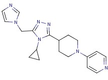 4-{4-[4-cyclopropyl-5-(1H-imidazol-1-ylmethyl)-4H-1,2,4-triazol-3-yl]piperidin-1-yl}pyridine