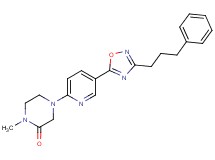 1-methyl-4-{5-[3-(3-phenylpropyl)-1,2,4-oxadiazol-5-yl]-2-pyridinyl}-2-piperazinone