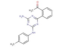 1-(2-{4-amino-6-[(4-methylphenyl)amino]-1,3,5-triazin-2-yl}phenyl)ethanone