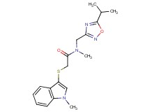 N-[(5-isopropyl-1,2,4-oxadiazol-3-yl)methyl]-N-methyl-2-[(1-methyl-1H-indol-3-yl)thio]acetamide