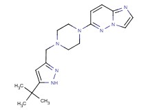 6-{4-[(5-tert-butyl-1H-pyrazol-3-yl)methyl]piperazin-1-yl}imidazo[1,2-b]pyridazine