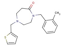 4-(2-methylbenzyl)-1-(2-thienylmethyl)-1,4-diazepan-5-one