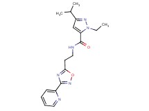1-ethyl-3-isopropyl-N-{2-[3-(2-pyridinyl)-1,2,4-oxadiazol-5-yl]ethyl}-1H-pyrazole-5-carboxamide
