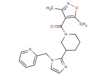 2-[(2-{1-[(3,5-dimethyl-4-isoxazolyl)carbonyl]-3-piperidinyl}-1H-imidazol-1-yl)methyl]pyridine