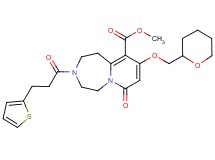 methyl 7-oxo-9-(tetrahydro-2H-pyran-2-ylmethoxy)-3-[3-(2-thienyl)propanoyl]-1,2,3,4,5,7-hexahydropyrido[1,2-d][1,4]diazepine-10-carboxylate