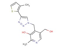 5-(hydroxymethyl)-2-methyl-4-{[4-(3-methyl-2-thienyl)-1H-1,2,3-triazol-1-yl]methyl}pyridin-3-ol