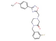1-(3-fluorobenzyl)-4-{[3-(4-methoxyphenyl)-1,2,4-oxadiazol-5-yl]methyl}-2-piperazinone