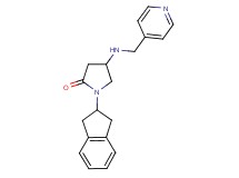 1-(2,3-dihydro-1H-inden-2-yl)-4-[(4-pyridinylmethyl)amino]-2-pyrrolidinone