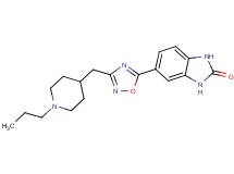 5-{3-[(1-propylpiperidin-4-yl)methyl]-1,2,4-oxadiazol-5-yl}-1,3-dihydro-2H-benzimidazol-2-one